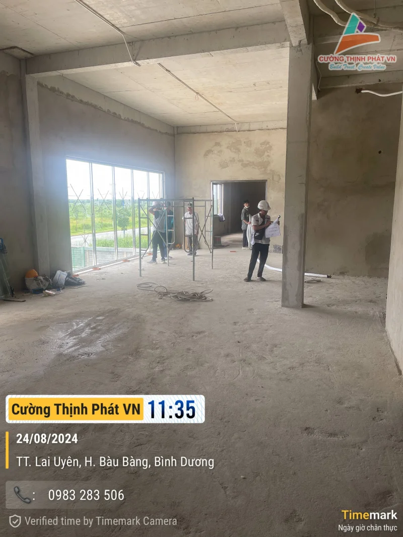 Đo đạc thi công nhà xưởng Kinsco Bàu Bàng Bình Dương
