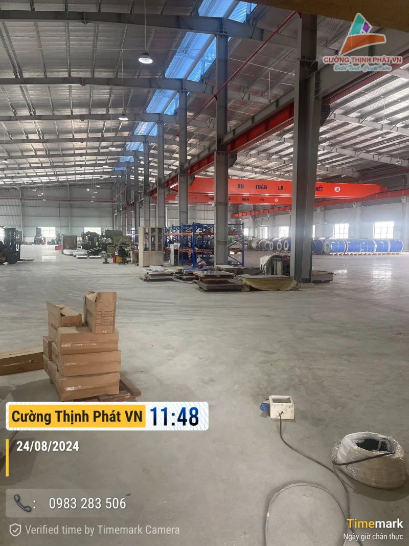 Đo đạc thi công nhà xưởng Kinsco Bàu Bàng Bình Dương
