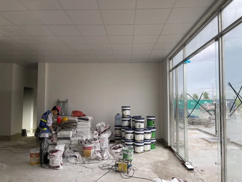 Tiến độ 1 hoàn thiện nhà xưởng Kinsco Bàu Bàng Bình Dương