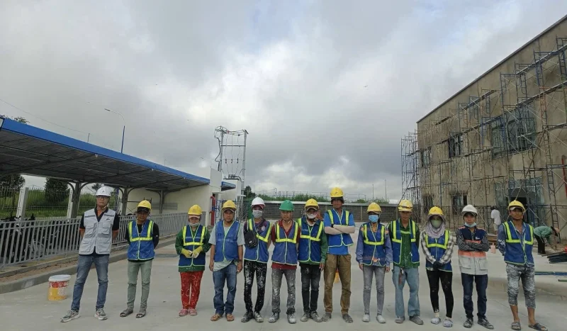 Tiến độ 2 hoàn thiện nhà xưởng Kinsco Bàu Bàng Bình Dương