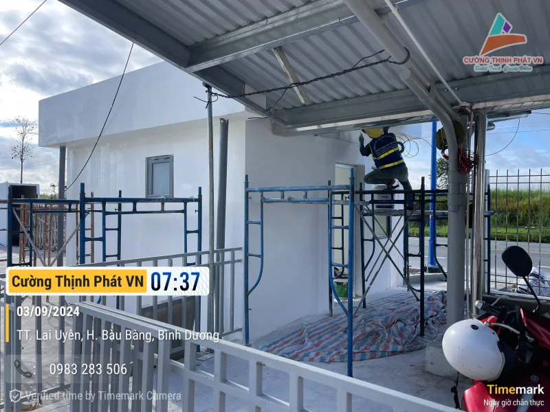 Tiến độ 2 hoàn thiện nhà xưởng Kinsco Bàu Bàng Bình Dương