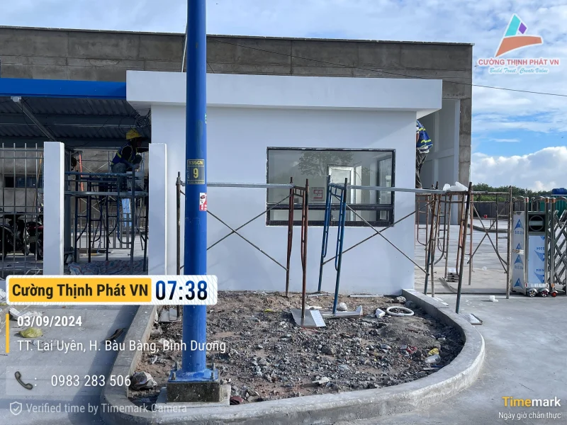 Tiến độ 2 hoàn thiện nhà xưởng Kinsco Bàu Bàng Bình Dương