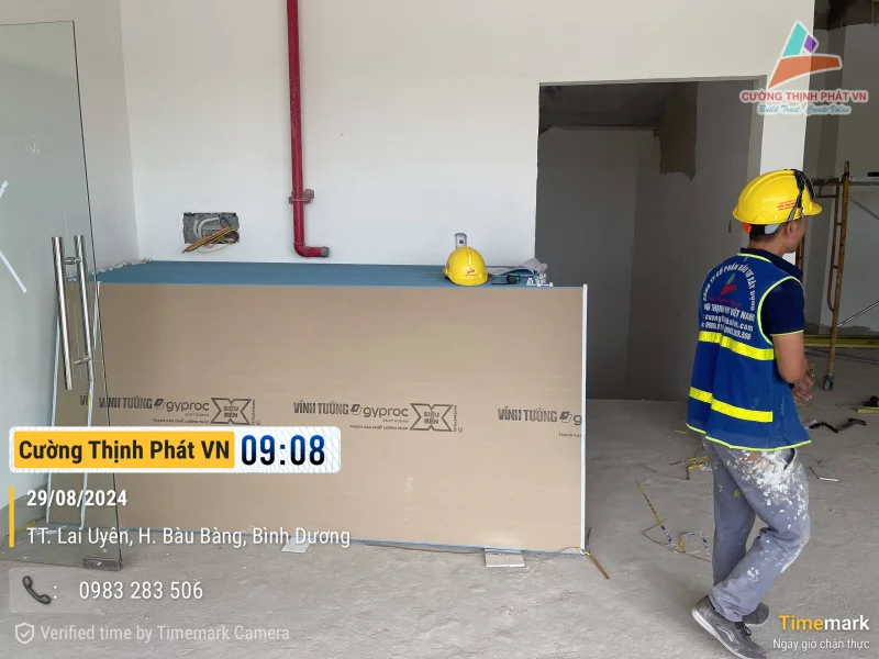 Tiến độ 2 hoàn thiện nhà xưởng Kinsco Bàu Bàng Bình Dương