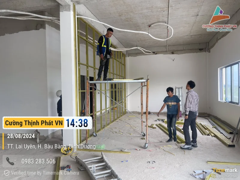 Tiến độ 2 hoàn thiện nhà xưởng Kinsco Bàu Bàng Bình Dương