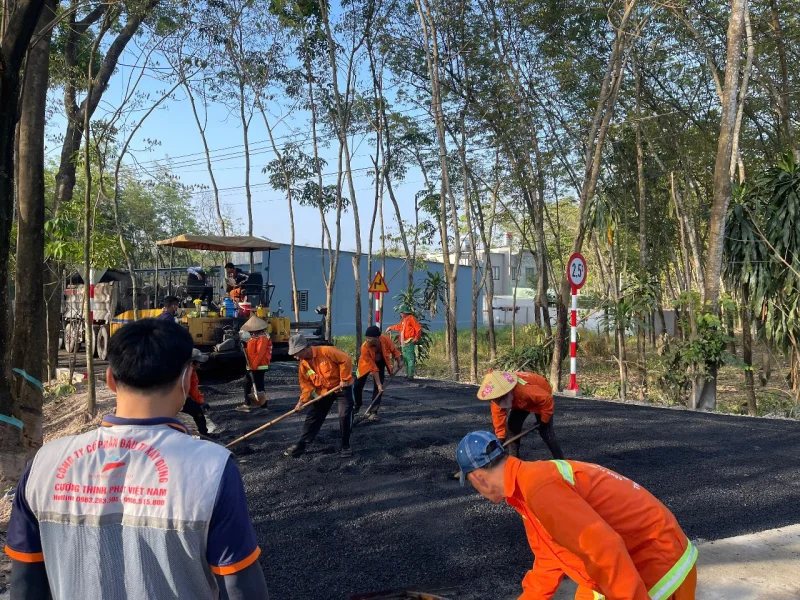 Tiến độ tháng 1/2026 công trình nâng cấp bê tông nông thôn Hoà Lợi Bình Dương