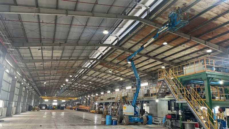 Thi công sơn mái và cải tạo nhà xưởng DSR Vina tại KCN Mỹ Phước 3