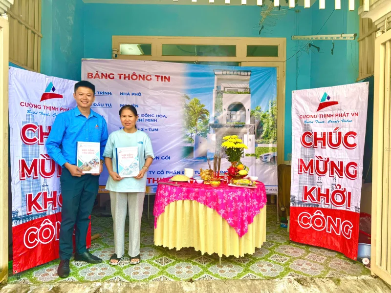 Khởi công công trình nhà phố tại Phường Đông Hoà - Tp Hồ Chí Minh
