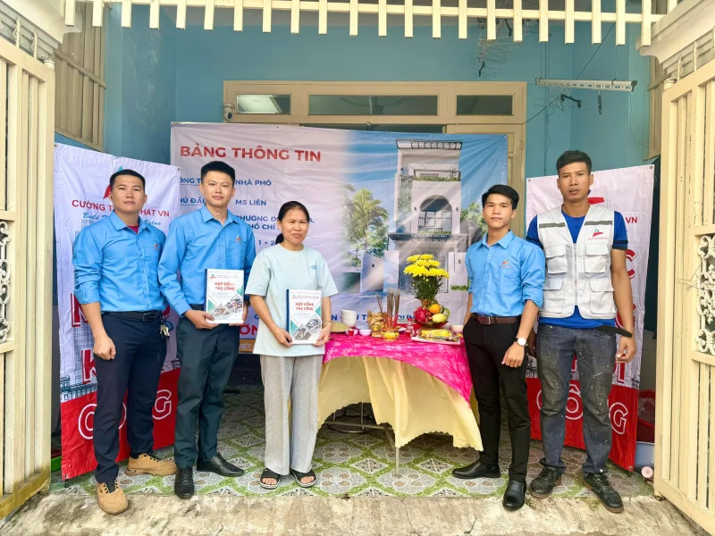 Khởi công công trình nhà phố tại Phường Đông Hoà - Tp Hồ Chí Minh