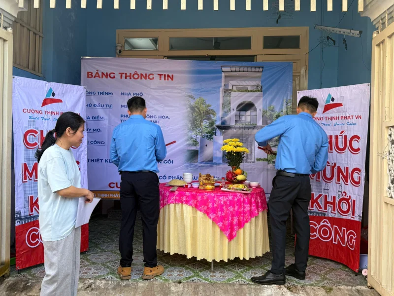 Khởi công công trình nhà phố tại Phường Đông Hoà - Tp Hồ Chí Minh