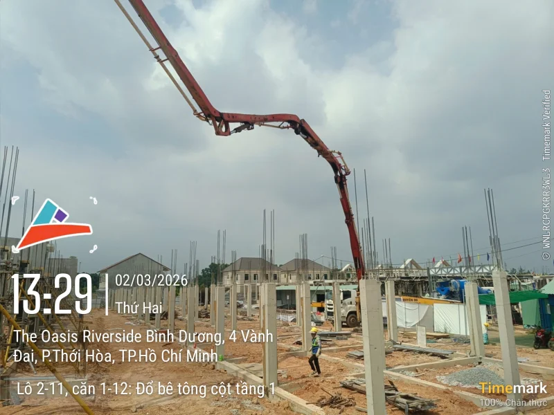 Update tiến độ nhà liên kế dự án The Oasis City tháng 3/2026