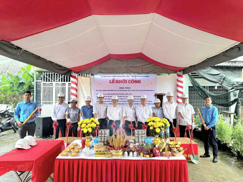 Lễ khởi công công trình hạ tầng giao thông tại Phường Đông Hòa năm 2025