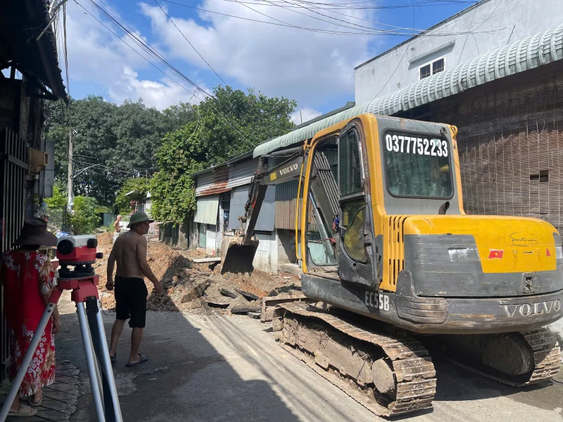 Update tiến độ thi công hạ tầng giao thông tại Phường Đông Hòa