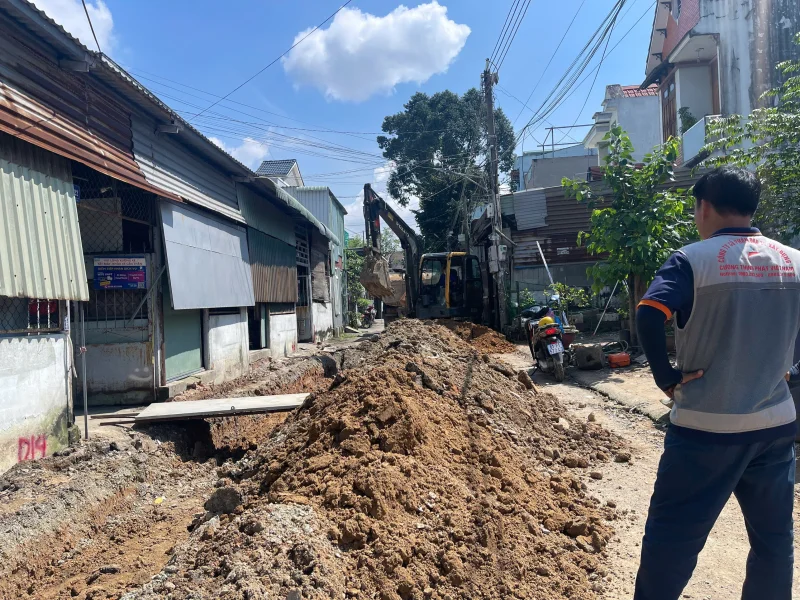 Update tiến độ thi công hạ tầng giao thông tại Phường Đông Hòa