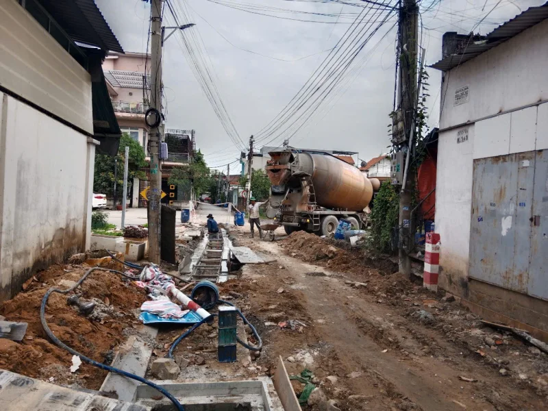 Update tiến độ thi công hạ tầng giao thông tại Phường Đông Hòa