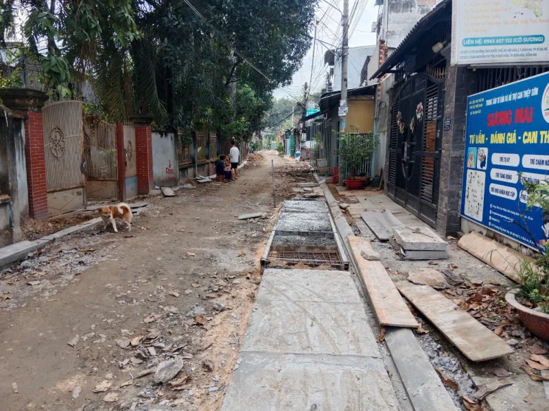 Update tiến độ thi công hạ tầng giao thông tại Phường Đông Hòa