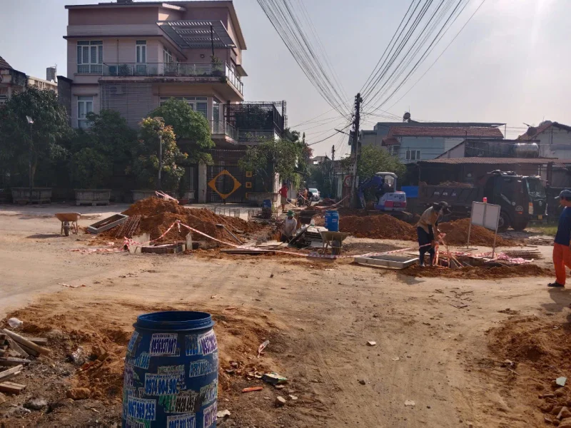 Update tiến độ thi công hạ tầng giao thông tại Phường Đông Hòa