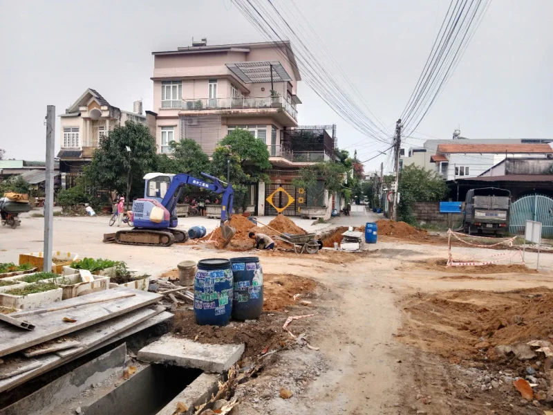 Update tiến độ thi công hạ tầng giao thông tại Phường Đông Hòa