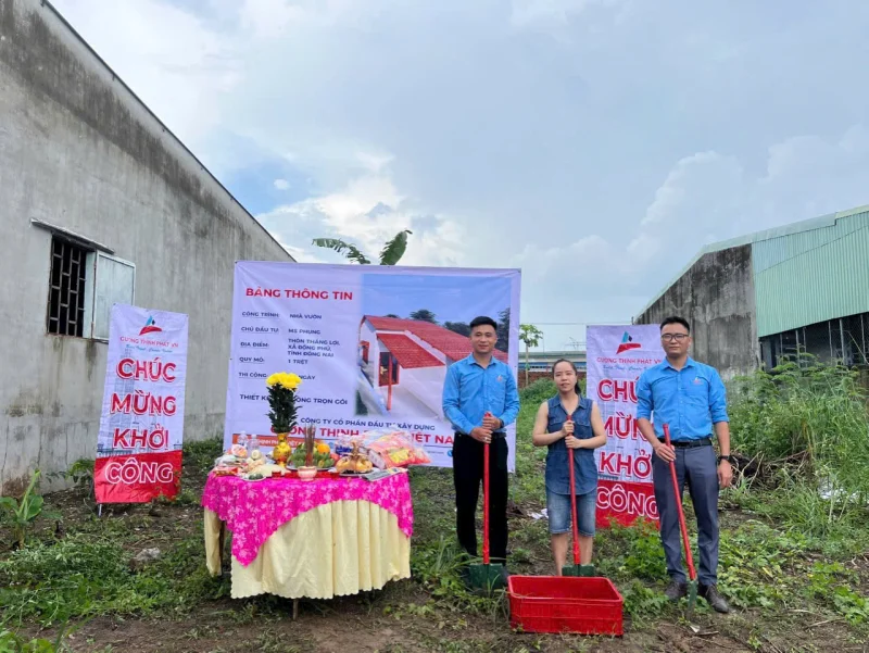 Lễ khởi công công trình Xây Dựng Nhà Vườn Tại Bình Phước
